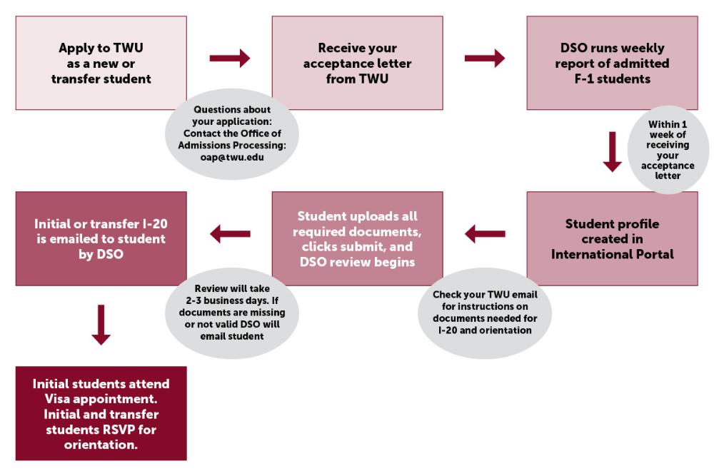 Flowchart for I-20 issuance